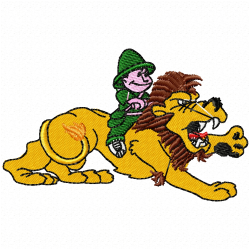 Children And Animals Embroidery Design 9